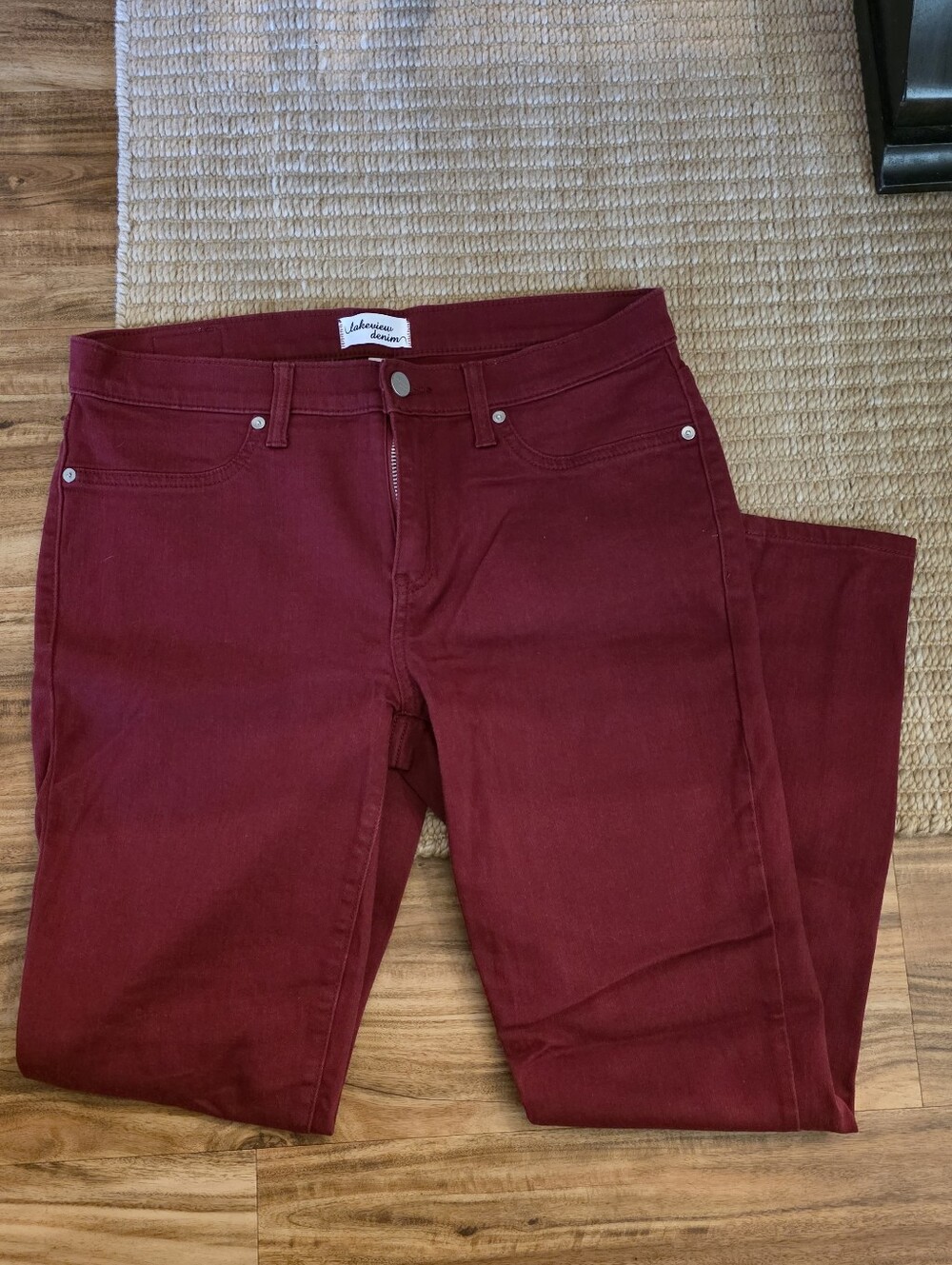 Lakeview Denim Skinny Jeans in Deep Wine